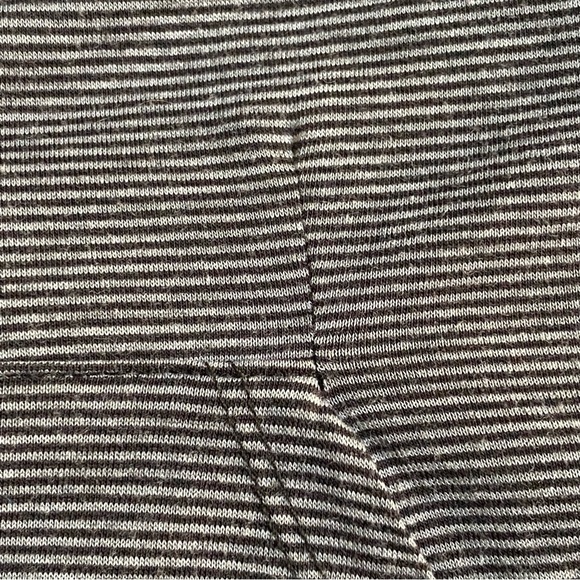 Haute Hippie gray black stripe long sleeve hoodie front pocket shirt sweatshirt - Picture 8 of 11